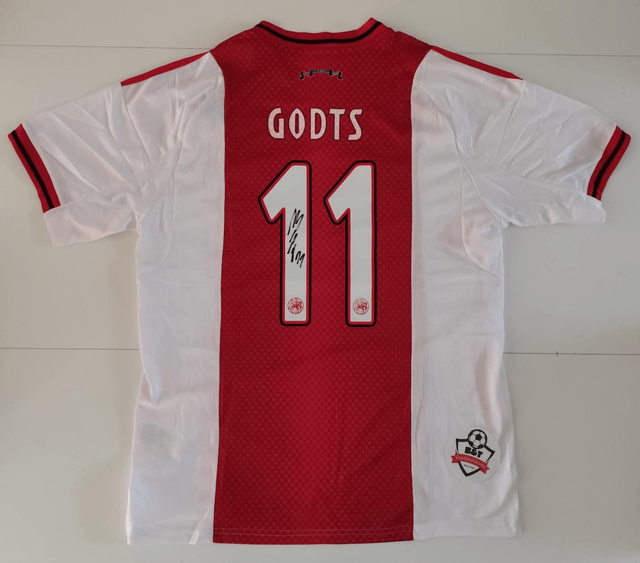 Gesigneerd Mika Godts Ajax shirt 