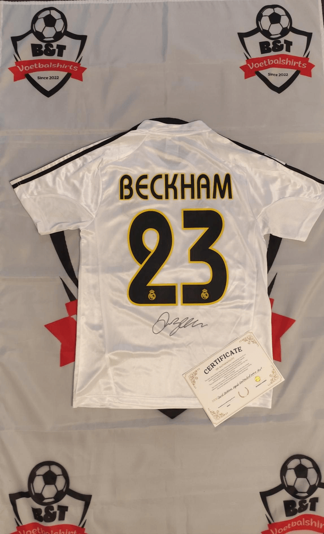 Gesigneerd David Beckham Real Madrid shirt