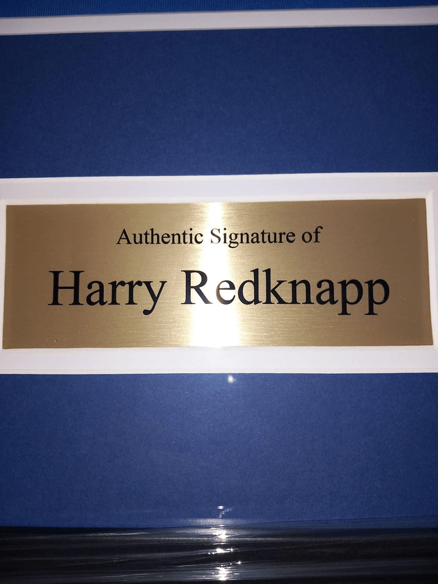 Gesigneerd Harry Redknapp Shirt (Blauw)