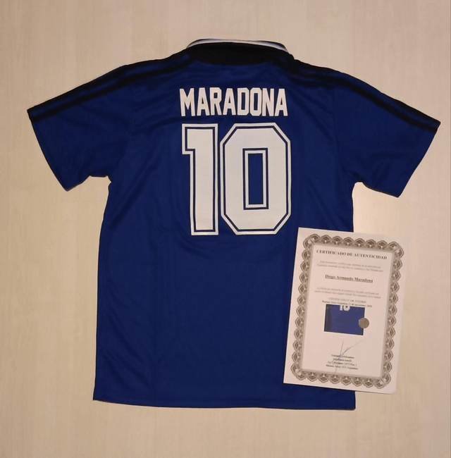 Gesigneerd Maradona Argentinië shirt wk 1994 