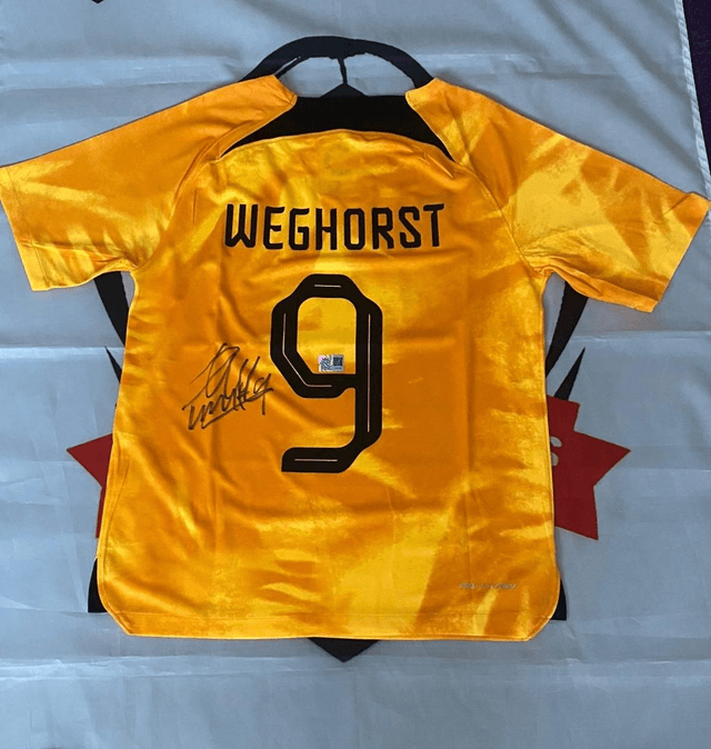 Gesigneerd Wout Weghorst Nederlands Elftal Shirt!