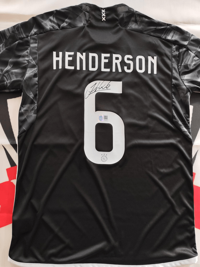 Gesigneerd Jordan Henderson Ajax 2023/2024 Shirt – Een Uniek Verzamelobject voor de Echte Fan