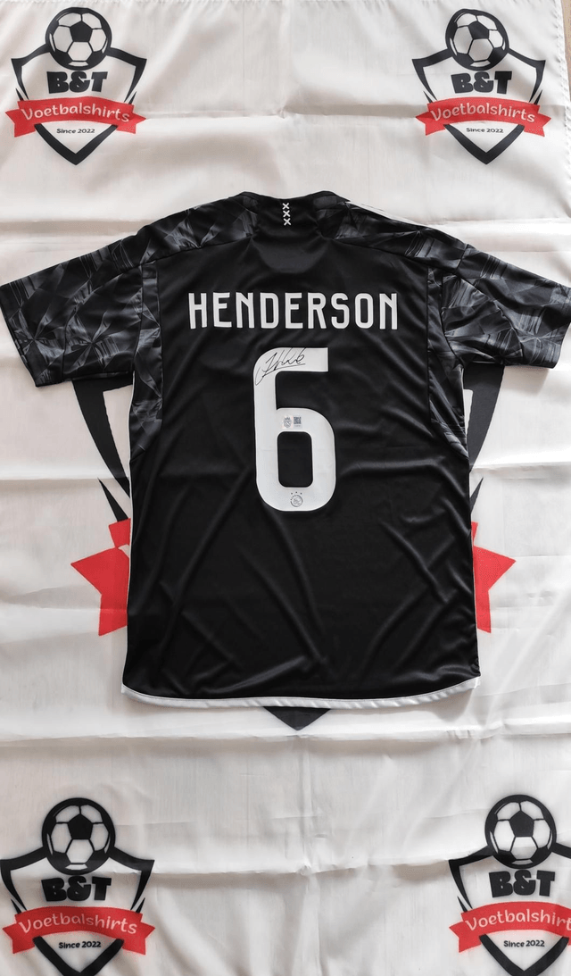 Gesigneerd Jordan Henderson Ajax 2023/2024 Shirt – Een Uniek Verzamelobject voor de Echte Fan