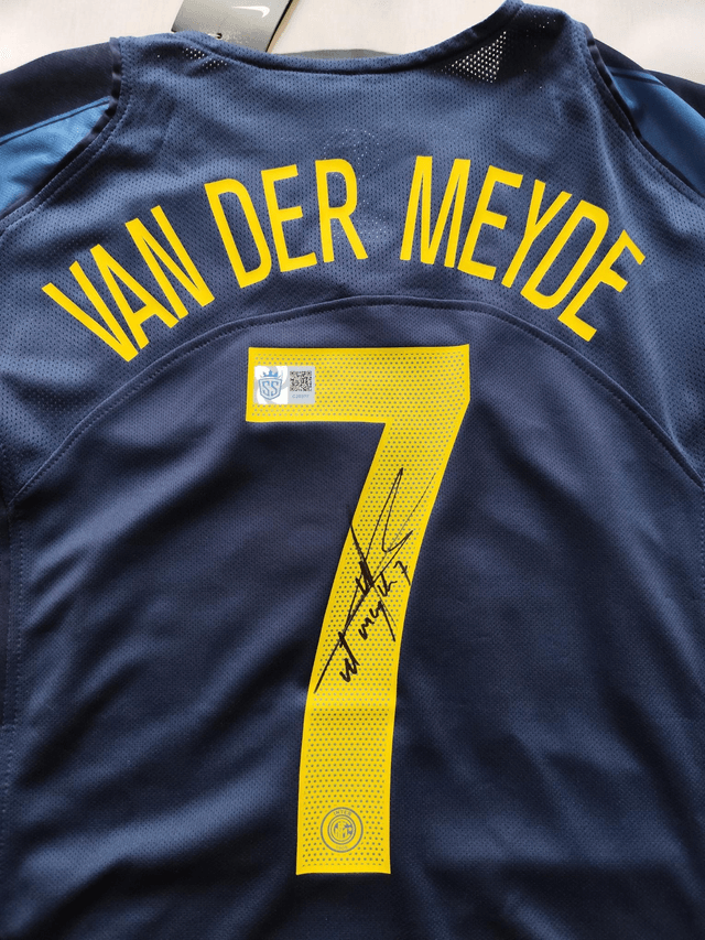 Gesigneerd van der Meyde Inter Milan Shirt met Certificaat van Echtheid