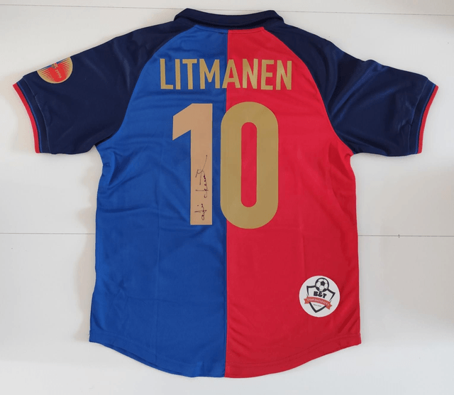 Gesigneerd ingelijst FC Barcelona shirt – Jari Litmanen