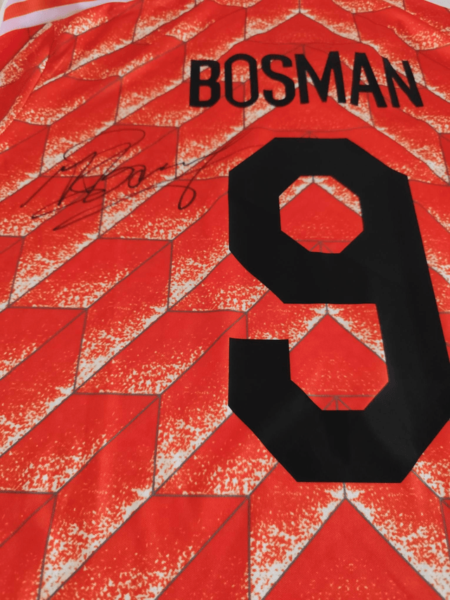 Gesigneerd John Bosman Nederlands elftal shirt 
