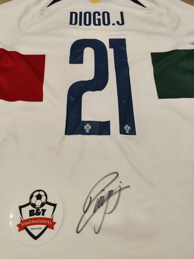 Gesigneerd Origineel Portugal Shirt Diogo Jota

