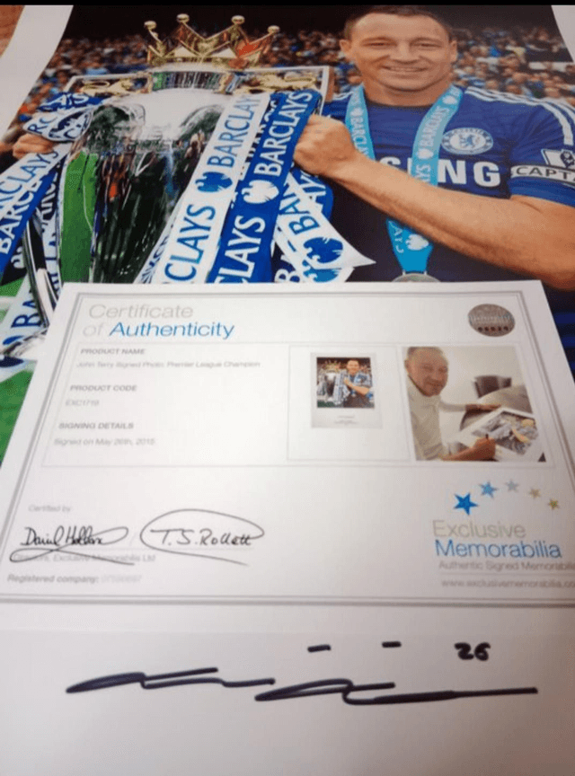 Gesigneerde John Terry Poster - Beperkte Oplage