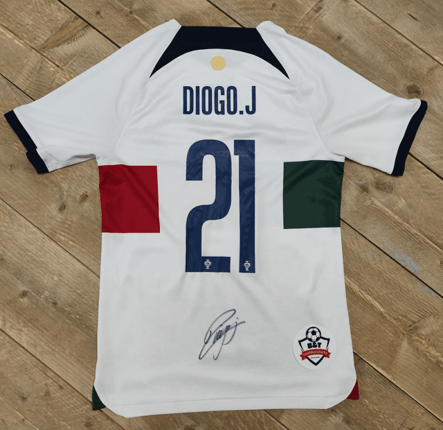 Gesigneerd Origineel Portugal Shirt Diogo Jota

