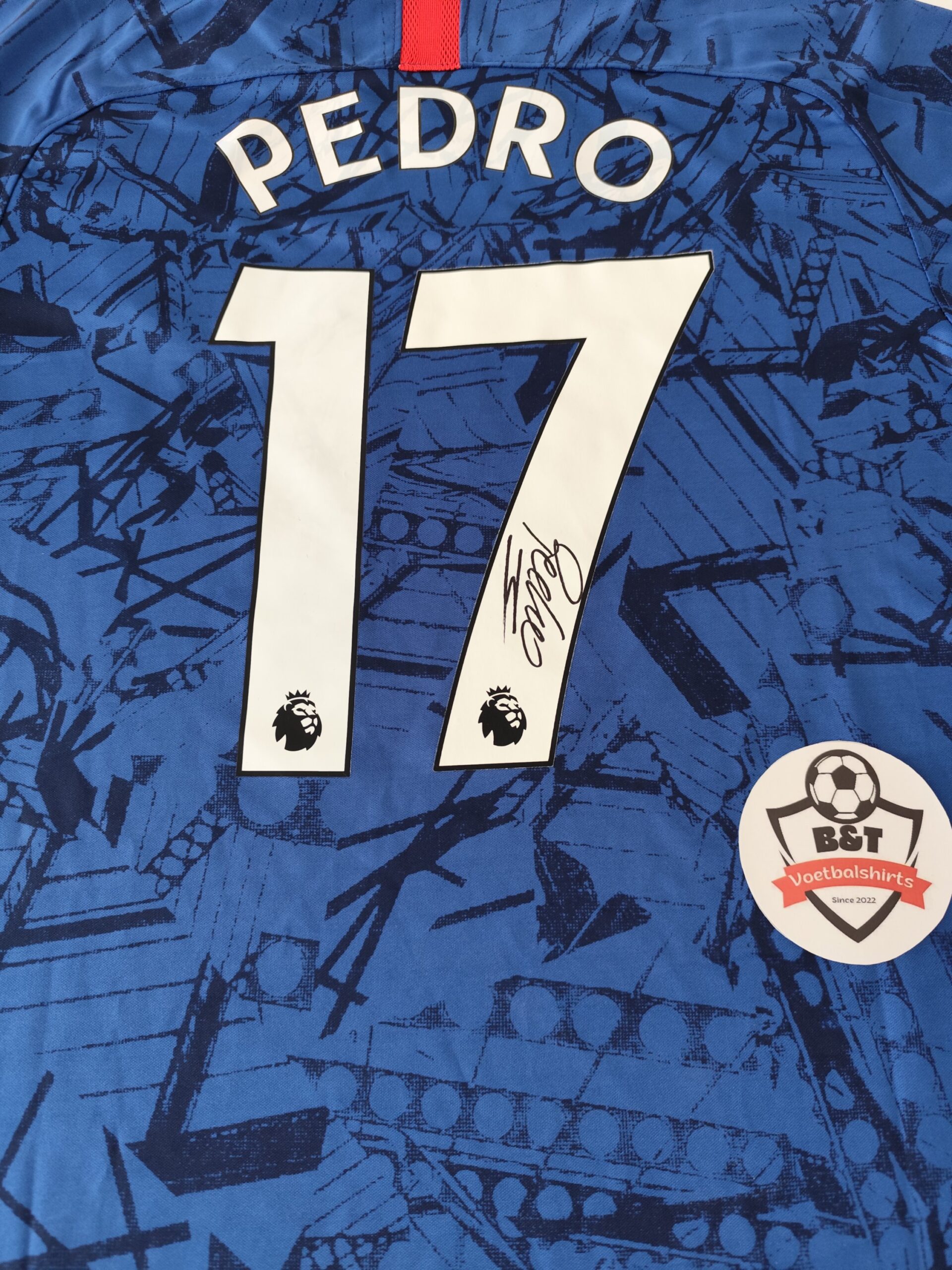 Gesigneerd Pedro Chelsea shirt - Afbeelding 4