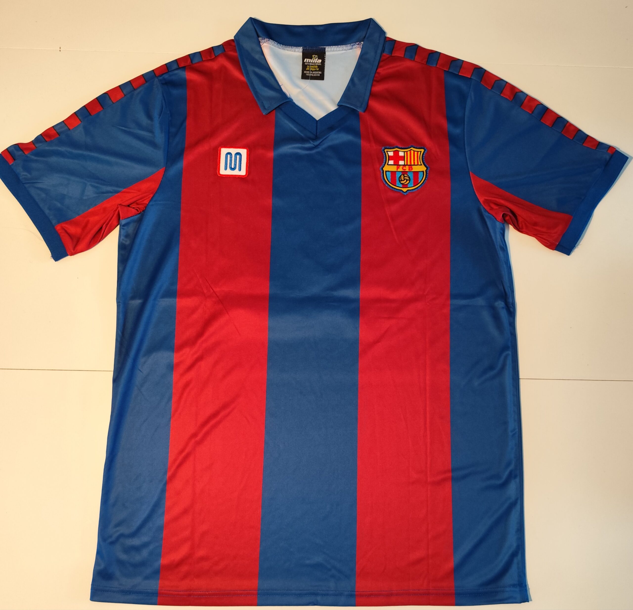 Gesigneerd Diego Maradona FC Barcelona Retro Shirt - Afbeelding 2