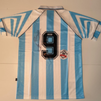 Gesigneerd Argentinië Retro Shirt – Gabriel Batistuta #9