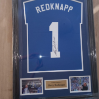 Gesigneerd Harry Redknapp Shirt (Blauw)