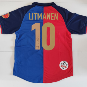 Gesigneerd Jari Litmanen FC Barcelona shirt