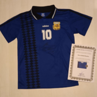 Gesigneerd Maradona Argentinië shirt wk 1994