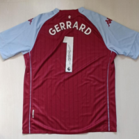 Gesigneerd Steven Gerrard Aston Villa Shirt!