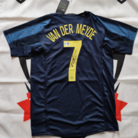 Gesigneerd van der Meyde Inter Milan Shirt met Certificaat van Echtheid