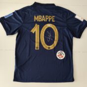 Gesigneerd Kylian Mbappé Frankrijk Shirt (WK 2022 Edition