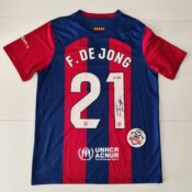 Gesigneerd Frenkie de Jong FC Barcelona Shirt (2023/2024)