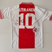 Gesigneerd Jari Litmanen Ajax Shirt