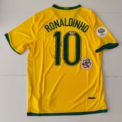 Gesigneerd Ronaldinho Brazilië Shirt (WK 2006)