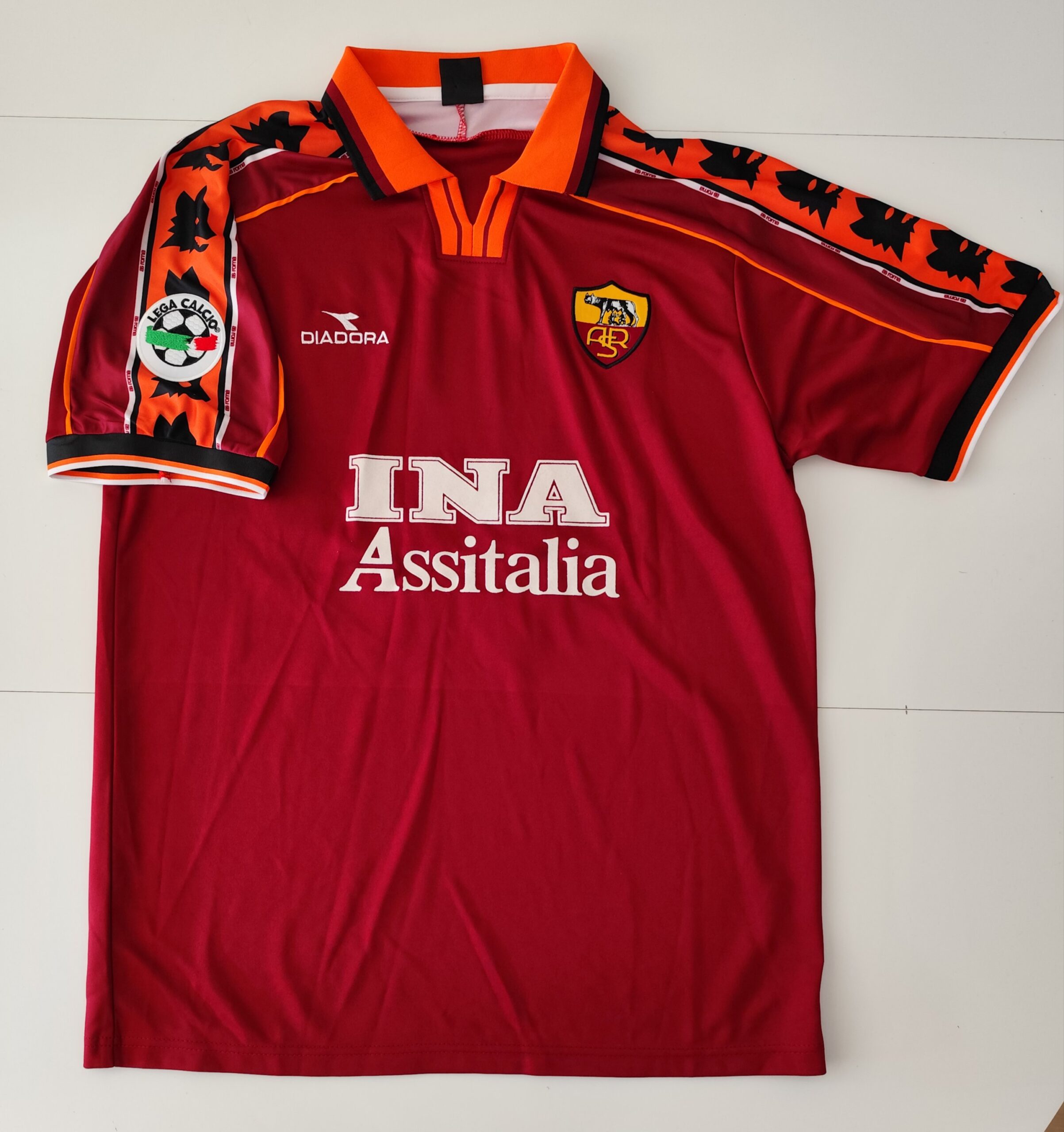 Gesigneerd Francesco Totti – AS Roma 'Retro' Shirt (Il Capitano) - Afbeelding 2