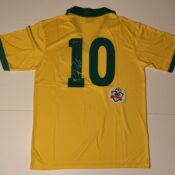 Uniek Hand gesigneerd Brazilië Shirt – Pelé (#10)